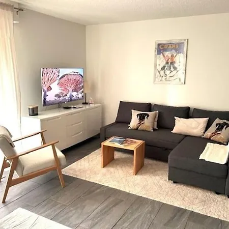 Appart, Avec Parking A Quelques Minutes Du Depart Des Telecabines Crans-Montana